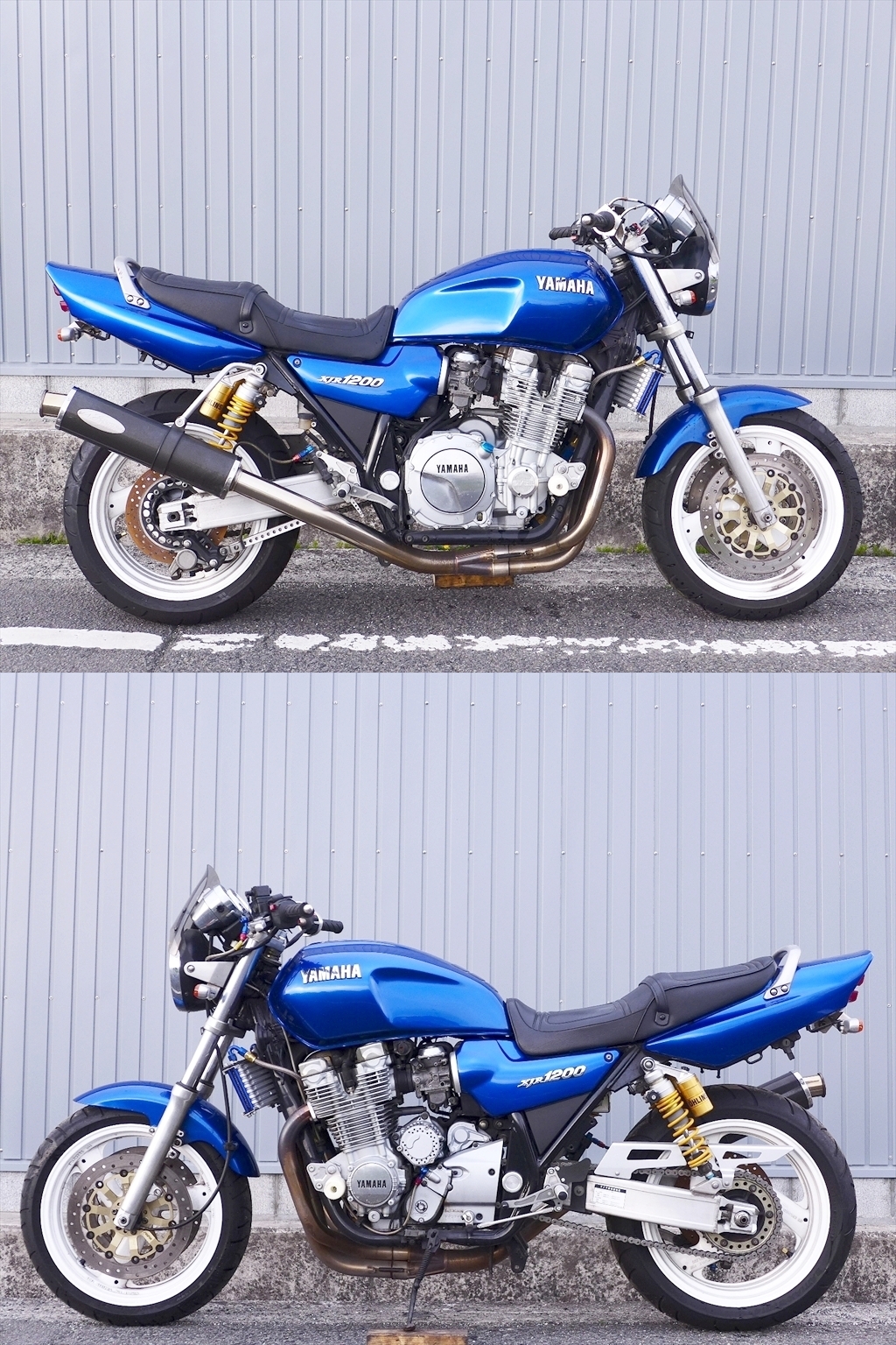 ○D）XJR1200 純正フロントフォーク＆ステム＆トップブリッジset♪IA付